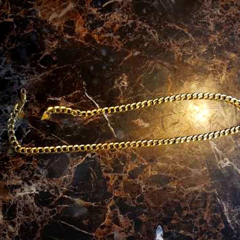 10k diamond cut 22in chain